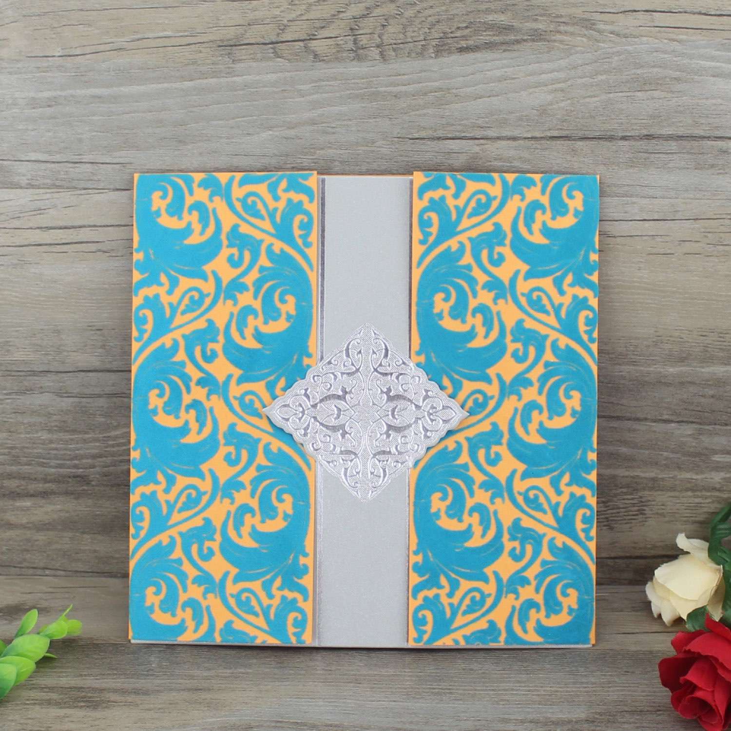 Flocking Invitation Card Greeting Invitation Customized Wedding Invitation Made in China
